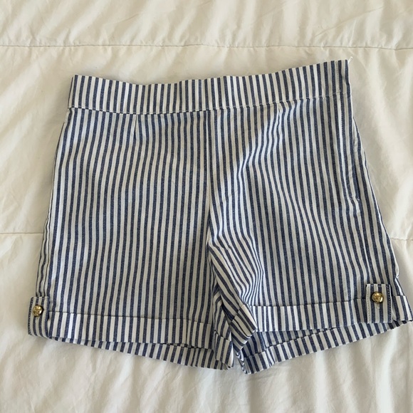 Janie and Jack Pants - Striped Summer Girls Shorts